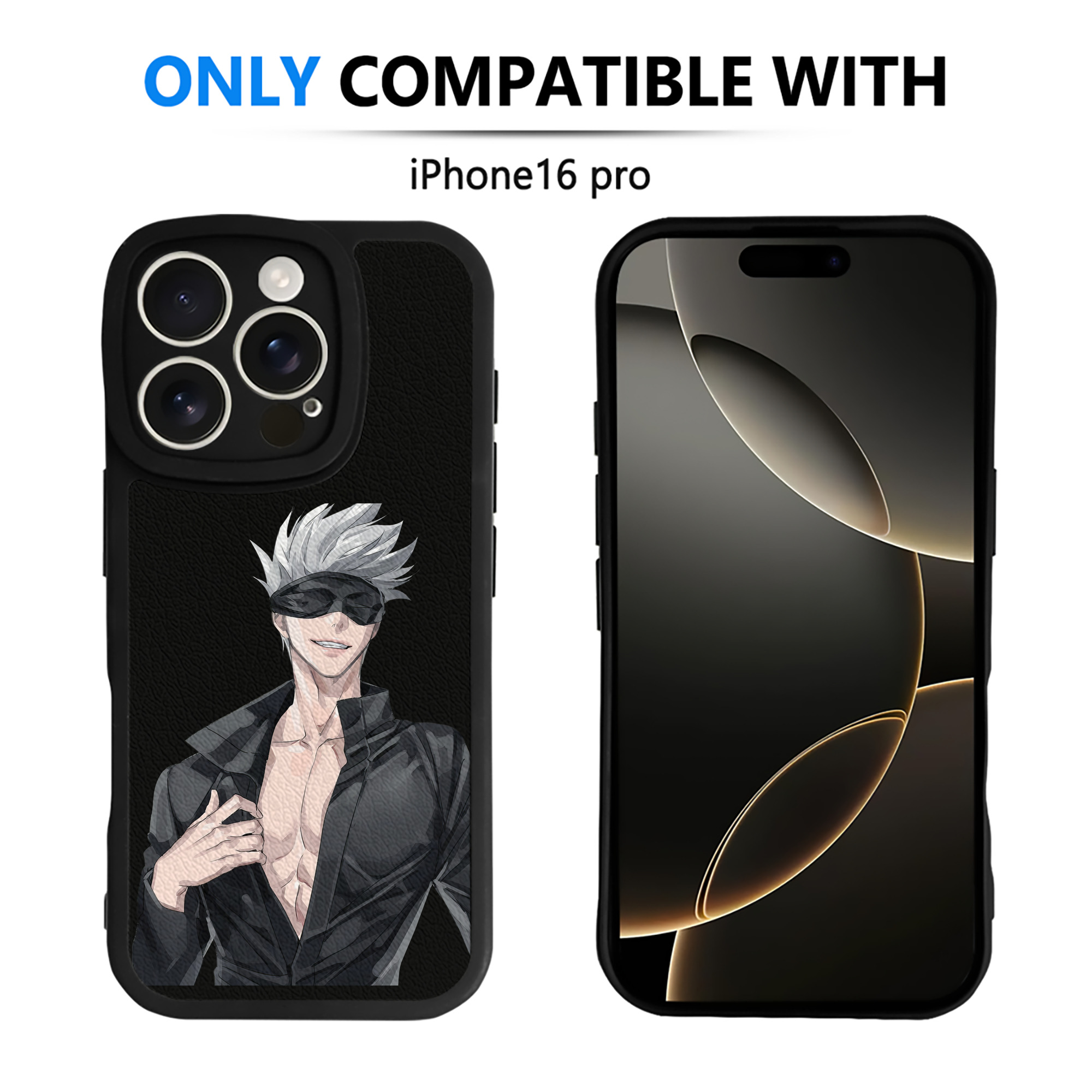 （画像用） 呪術廻戦 Jujutsu Kaisen 【iPhone 16シリーズ対応】シリコンスマホケース（レザー調） 材質：シリコン